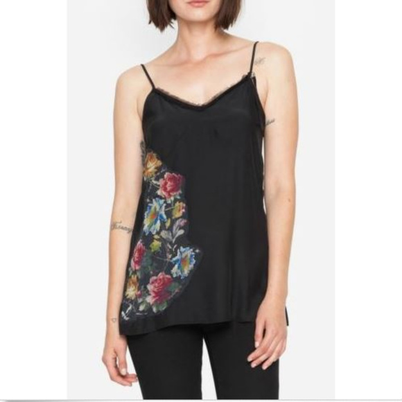 Johnny Was Vintage Rose Spaghetti Strap Tank Top - Picture 1 of 3